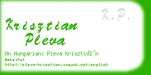 krisztian pleva business card